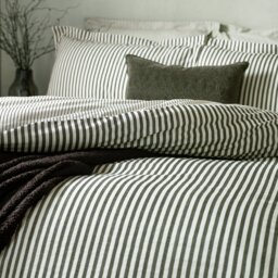 Yard Hebden Cotton Stripe Black Bedding Set - Single - thumbnail 2