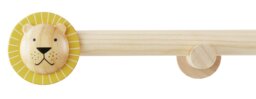 Habitat Kids Wooden Lion Face Curtain Pole - 120cm - thumbnail 1