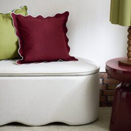 Habitat Scallop Cushion - Pomegranate - 43x43cm - thumbnail 1