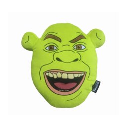 Shrek Face Cushion Green - 35x28cm - thumbnail 1
