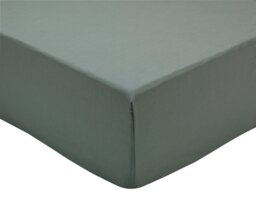 Habitat Cotton Rich 180 TC Leaf Green Fitted Sheet - King - thumbnail 1