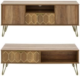 GFW Orleans 2 Piece Furniture Set - Mango Wood Effect - thumbnail 1