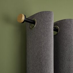 Argos Home Extendable Metal Stud Matte Black Curtain Pole - 110 - 300cm - thumbnail 2