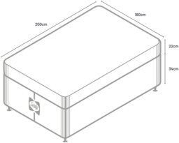 Sealy Abbot Pillowtop Superking Divan Bed - Grey - thumbnail 2