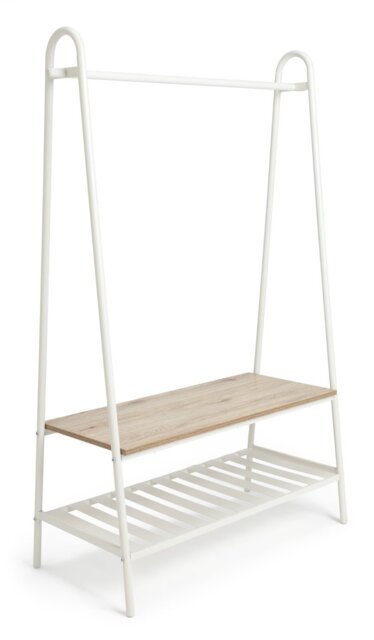 Habitat Turner Double Clothes Rail - White - image 1