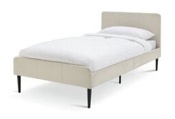 Argos Home Kristopher Single Fabric Bed Frame - Cream