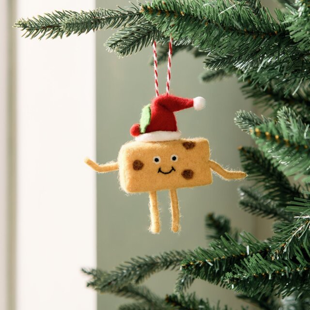Argos Home Single Cheese with Hat Christmas Hanging Ornament - image 1