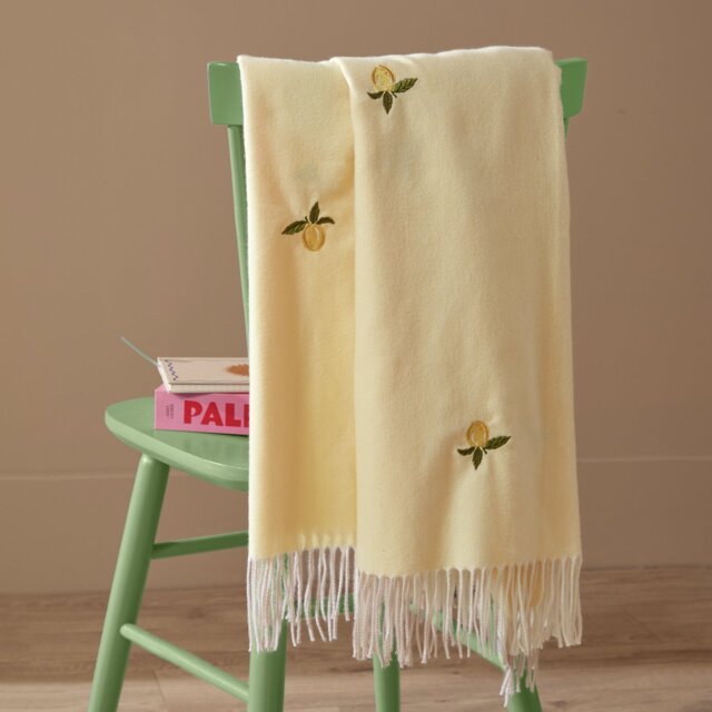 Furn Fruits Zesty Lemon Tassel Throw - Yellow - 130x180cm - image 1