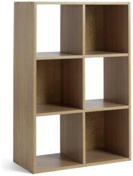 Argos Home Squares 6 Cube Storage Unit - Oak Effect - thumbnail 1