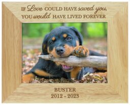 Personalised Message Pet Memorial Photo Frame - 25x20cm - thumbnail 1