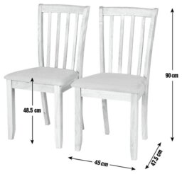 Argos Home Banbury Pair of Solid Wood Dining Chairs - Black - thumbnail 2