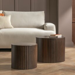 Habitat Engel Nest of Coffee Table - Walnut - thumbnail 1