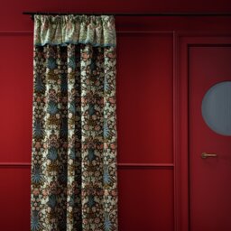 Habitat x Morris & Co. Hyacinth Ruffle Pencil Pleat Curtain - 168x229cm
