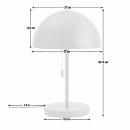Habitat Mushroom 40cm Metal Table Lamp - Orange - thumbnail 2
