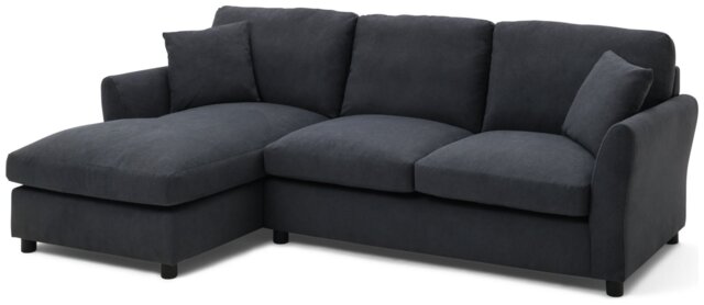 Argos Home Aleeza Fabric Left Hand Corner Sofa - Charcoal - image 1