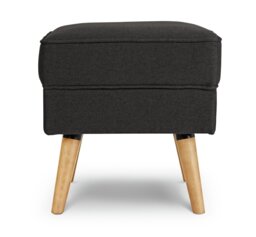 Habitat Callie Fabric Footstool - Charcoal