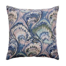 Habitat Marble Ribbed Cushion - Blue - 43x43cm - thumbnail 2