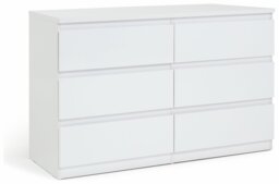 Argos Home Jenson 6 Drawer Chest - Gloss White - thumbnail 1