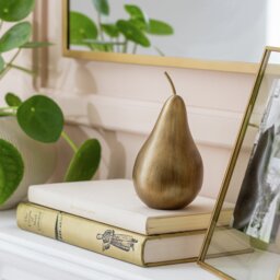 Argos Home Pear Ornament - Gold - thumbnail 2