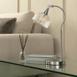 Habitat Gooseneck 47cm Metal Table Lamp - Chrome - thumbnail 1