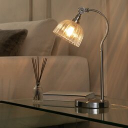Habitat Gooseneck 47cm Metal Table Lamp - Chrome - thumbnail 2