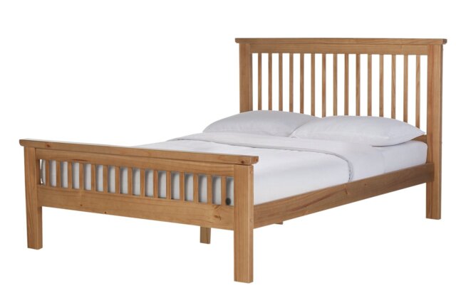 Argos Home Aubrey Small Double Wooden Bed Frame - Oak Stain - image 1