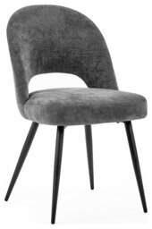 Julian Bowen Ella Pair of Fabric Dining Chair - Grey - thumbnail 2