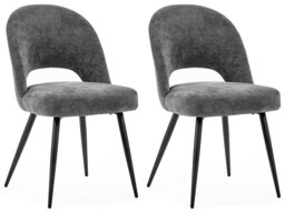 Julian Bowen Ella Pair of Fabric Dining Chair - Grey