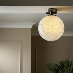 Habitat White Confetti Metal Flush to Ceiling Light - White - thumbnail 2