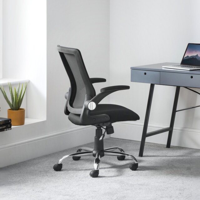 Julian Bowen Imola Fabric Office Chair - Black - image 1