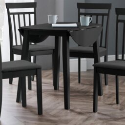 Julian Bowen Coast Ext 4 Seater Round Dining Table - Black
