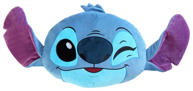 Disney Stitch Shaped Cushion - Blue - 48x32cm - image 1