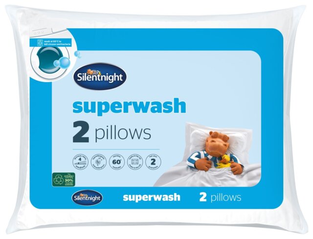 Silentnight Superwash Medium Firm Pillow - 2 Pack - image 1