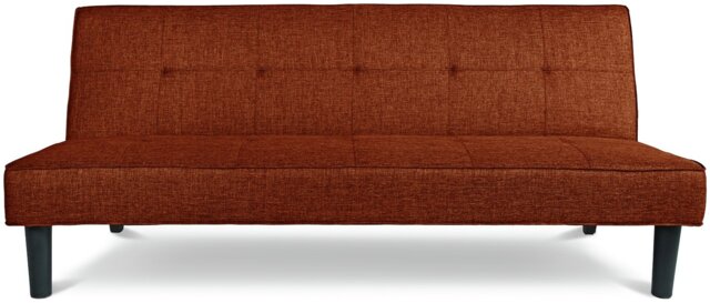Argos Home Patsy Fabric 2 Seater Clic Clac Sofa Bed - Rust - image 1