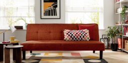 Argos Home Patsy Fabric 2 Seater Clic Clac Sofa Bed - Rust - thumbnail 2