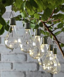 Garden by Sainsbury's Set of 6 Solar Lightbulb Lanterns - thumbnail 1