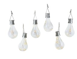 Garden by Sainsbury's Set of 6 Solar Lightbulb Lanterns - thumbnail 2
