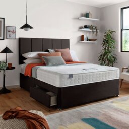 Silentnight Hatfield Double Memory 2 Drawer Divan Bed - Charcoal