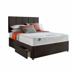 Silentnight Hatfield Double Memory 2 Drawer Divan Bed - Charcoal - thumbnail 2