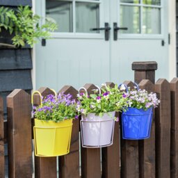 Home 16cm Balcony Metal Planter - Set of 3 - thumbnail 2