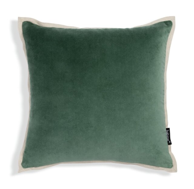 Habitat Cotton Velvet Cushion - Green - 43x43cm - image 1