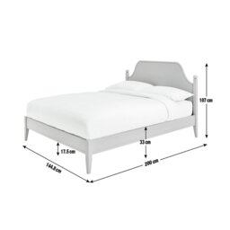 Habitat Bardot Double Wooden Bed frame - Grey - thumbnail 2