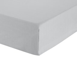 Habitat Cotton Rich 180 TC Plain Dove Grey Flat Sheet-Double - thumbnail 1