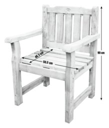 Forest Rosedene Wooden Garden Chair - Natural - thumbnail 2