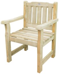 Forest Rosedene Wooden Garden Chair - Natural - thumbnail 1