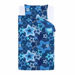 Catherine Lansfield Ombre Star Blue Kids Bedding Set- Double - thumbnail 2