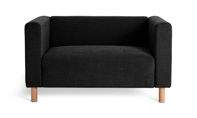 Argos Home Moda Fabric 2 Seater Sofa - Black - image 1