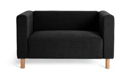 Argos Home Moda Fabric 2 Seater Sofa - Black - thumbnail 1