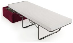 Jay-Be Velvet Footstool Chair Bed - Burgundy - thumbnail 2
