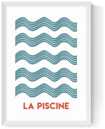 East End Prints La Piscine White Frame Art Print - A3 - thumbnail 1
